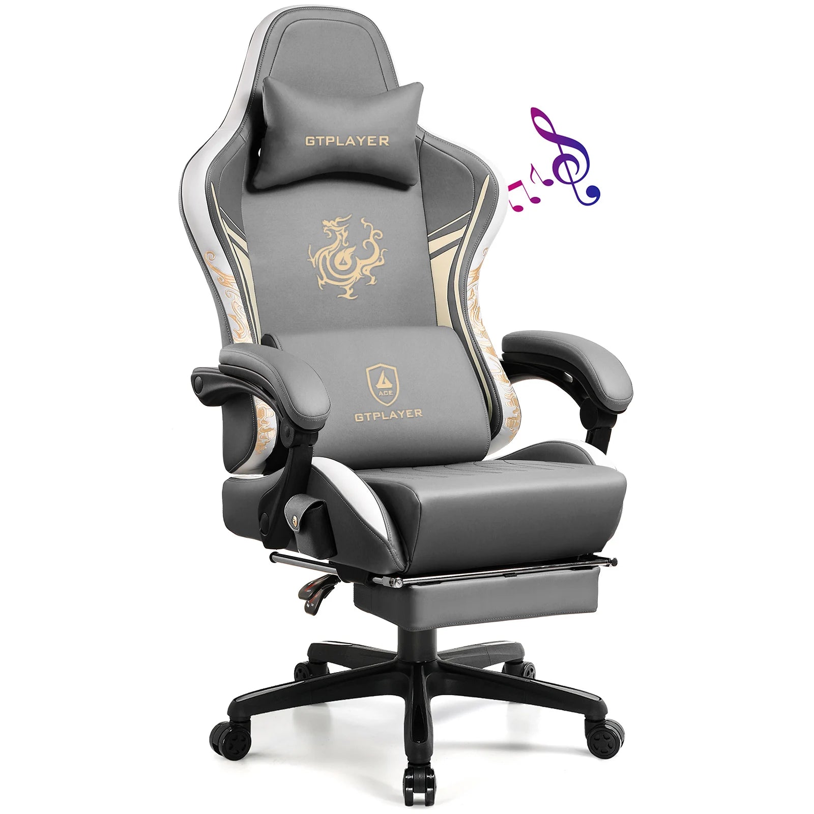 GTPLAYER Gaming Chair with Bluetooth Speakers