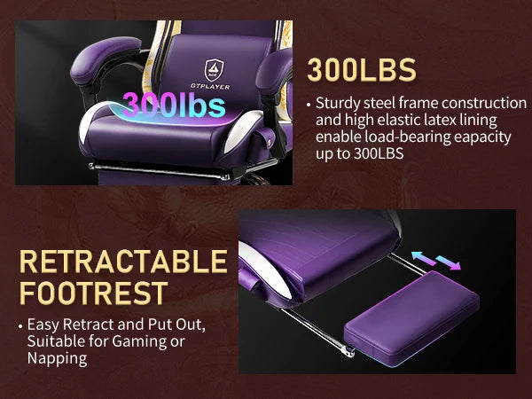 GTPLAYER Gaming Chair with Bluetooth Speakers