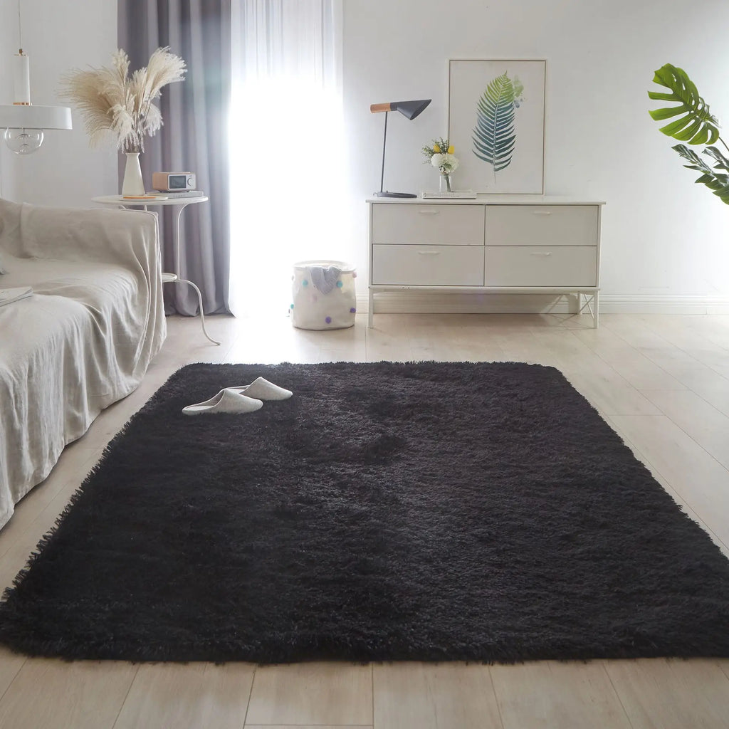 Gray Carpet for Living Room Plush Rug Bed Room Floor Fluffy Mats Anti-slip Home Decor Rugs Soft Velvet Carpets Kids Room Blanket