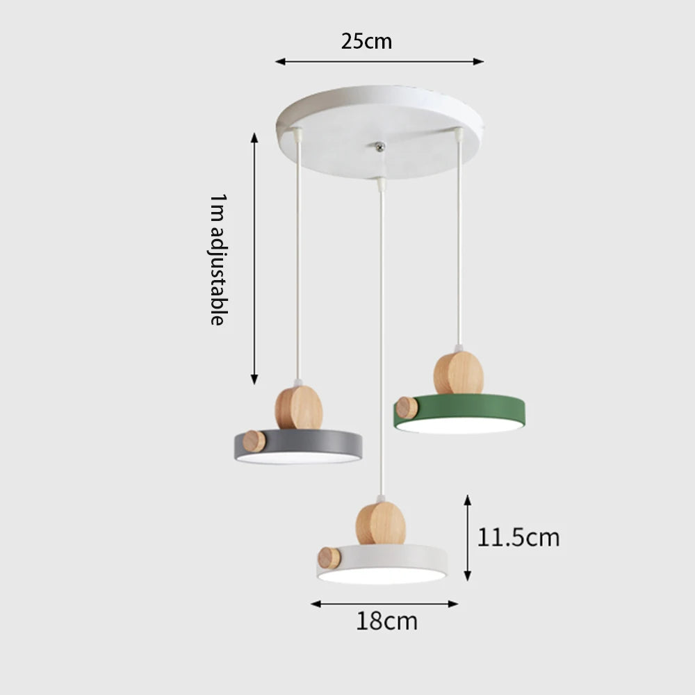 Household appliances chandelier modern LED chandelier three-tone lighting