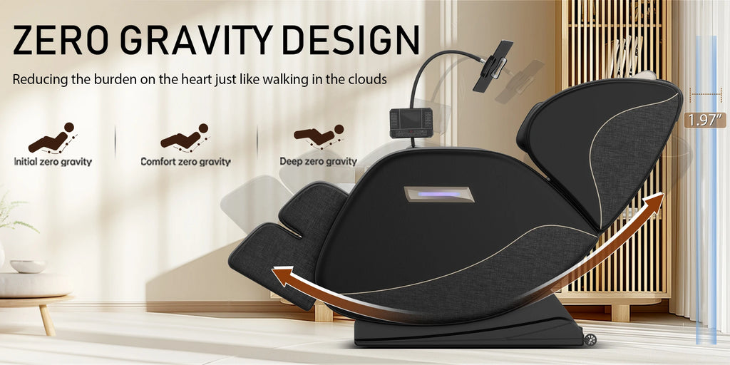 Zero Gravity Full Body Massage Chair with Heating, Airbags, Foot Roller & Touch Screen