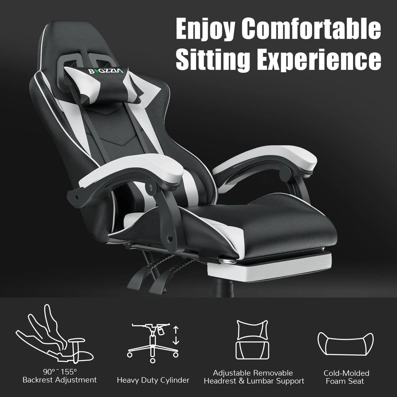 Gaming Chair with Footrest Gamer Chairs