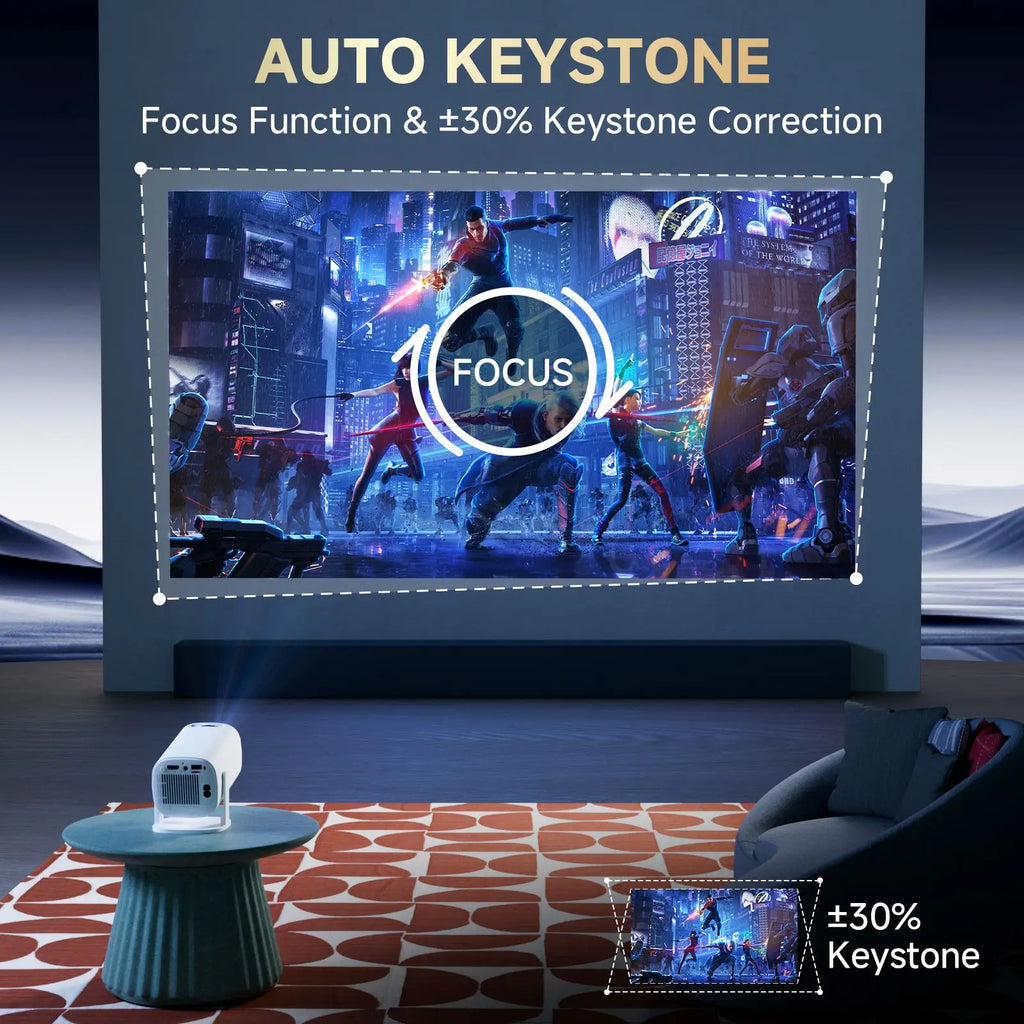 Android 14 Smart Mini Projector