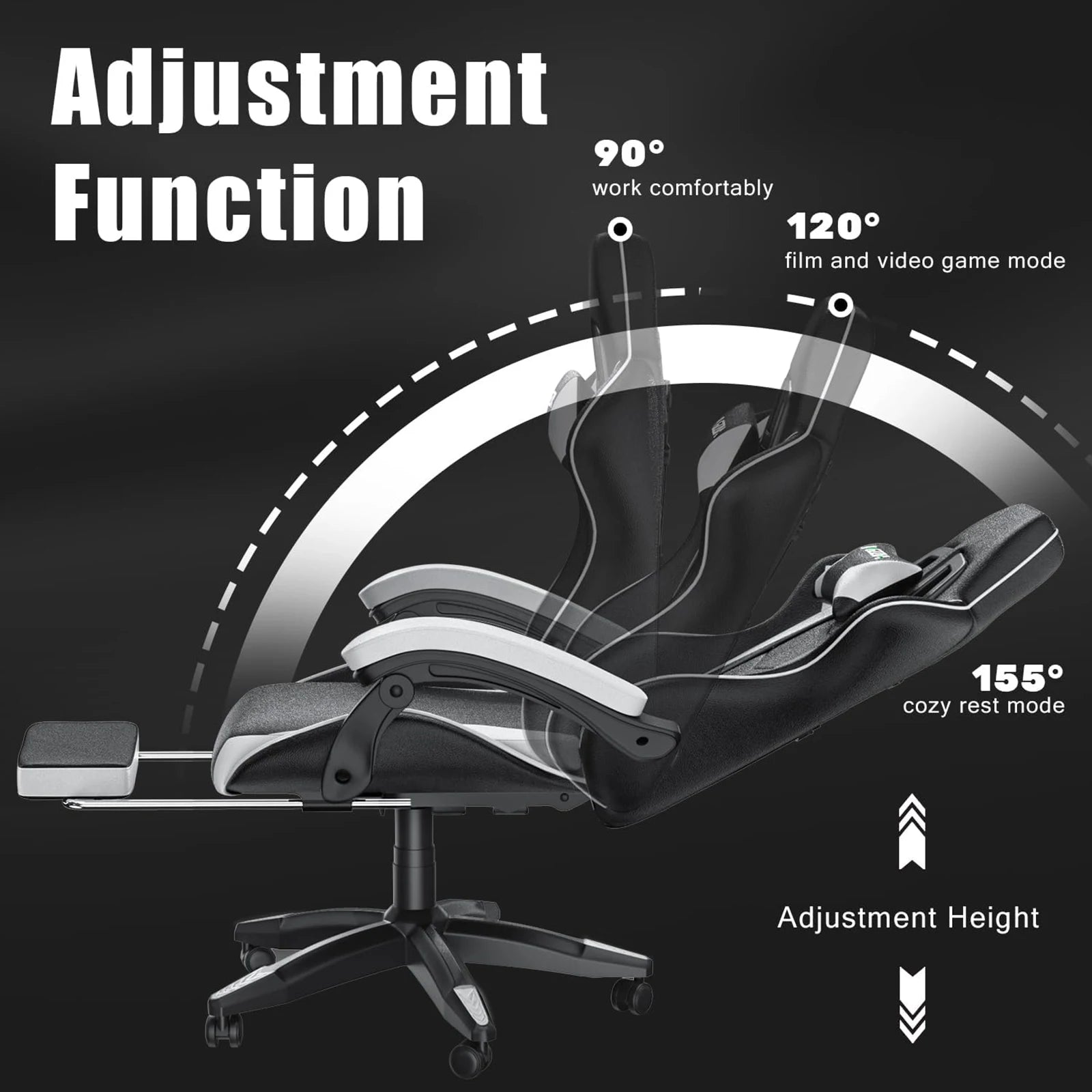 Gaming Chair with Footrest Gamer Chairs