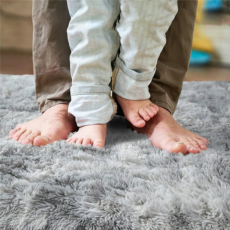Gray Carpet for Living Room Plush Rug Bed Room Floor Fluffy Mats Anti-slip Home Decor Rugs Soft Velvet Carpets Kids Room Blanket