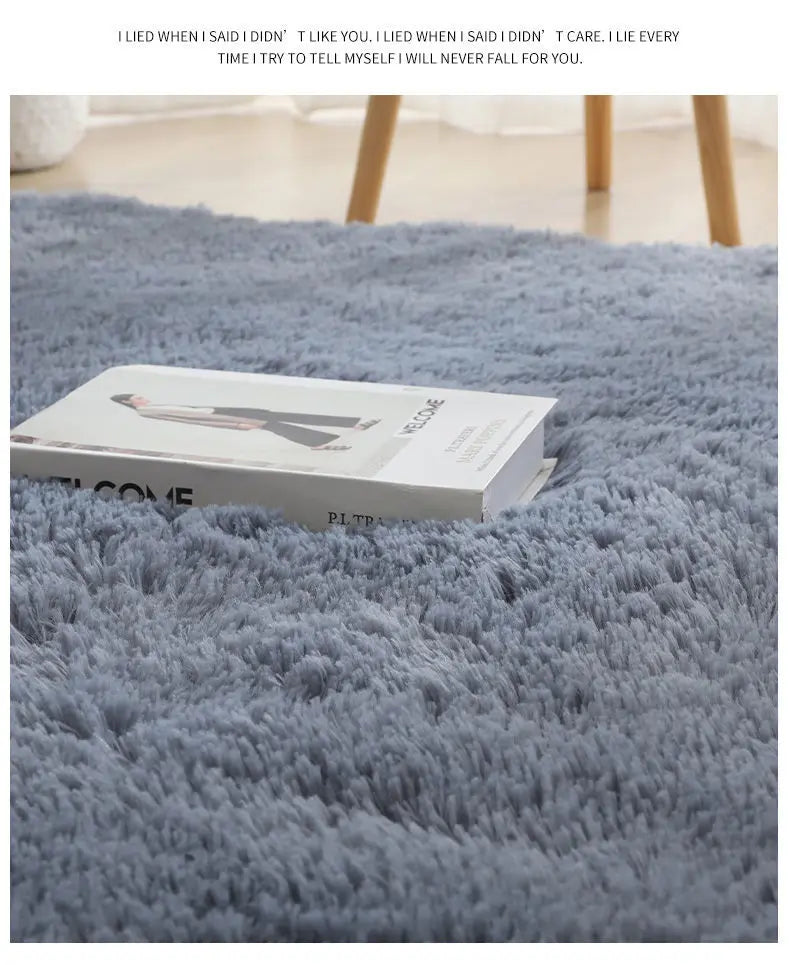 Gray Carpet for Living Room Plush Rug Bed Room Floor Fluffy Mats Anti-slip Home Decor Rugs Soft Velvet Carpets Kids Room Blanket
