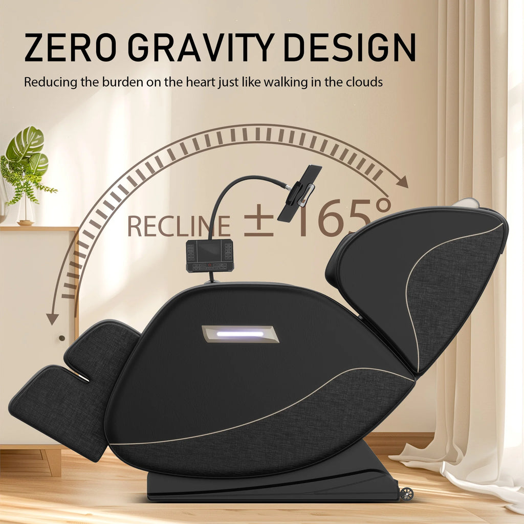 Zero Gravity Full Body Massage Chair with Heating, Airbags, Foot Roller & Touch Screen
