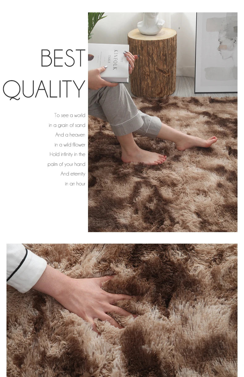 Gray Carpet for Living Room Plush Rug Bed Room Floor Fluffy Mats Anti-slip Home Decor Rugs Soft Velvet Carpets Kids Room Blanket